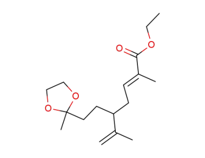 ethyl 2-methyl-5-isopropenyl-8,8-ethylenedioxy-trans-2-nonenoate