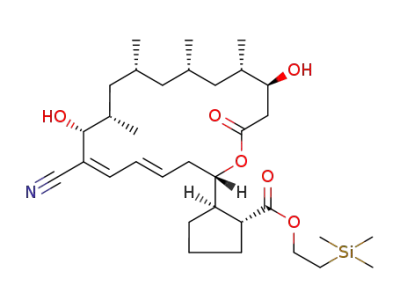 (1'R,1S,2S,2'R,8R,9S,11R,13S,15S,16S)-2-(7-cyano-8,16-dihydroxy-9,11,13,15-tetramethyl-18-oxo-oxacyclooctadeca-4,6-dien-2-yl)-cyclopentane-1'-carboxylic acid 2-trimethylsilanyl-ethyl ester